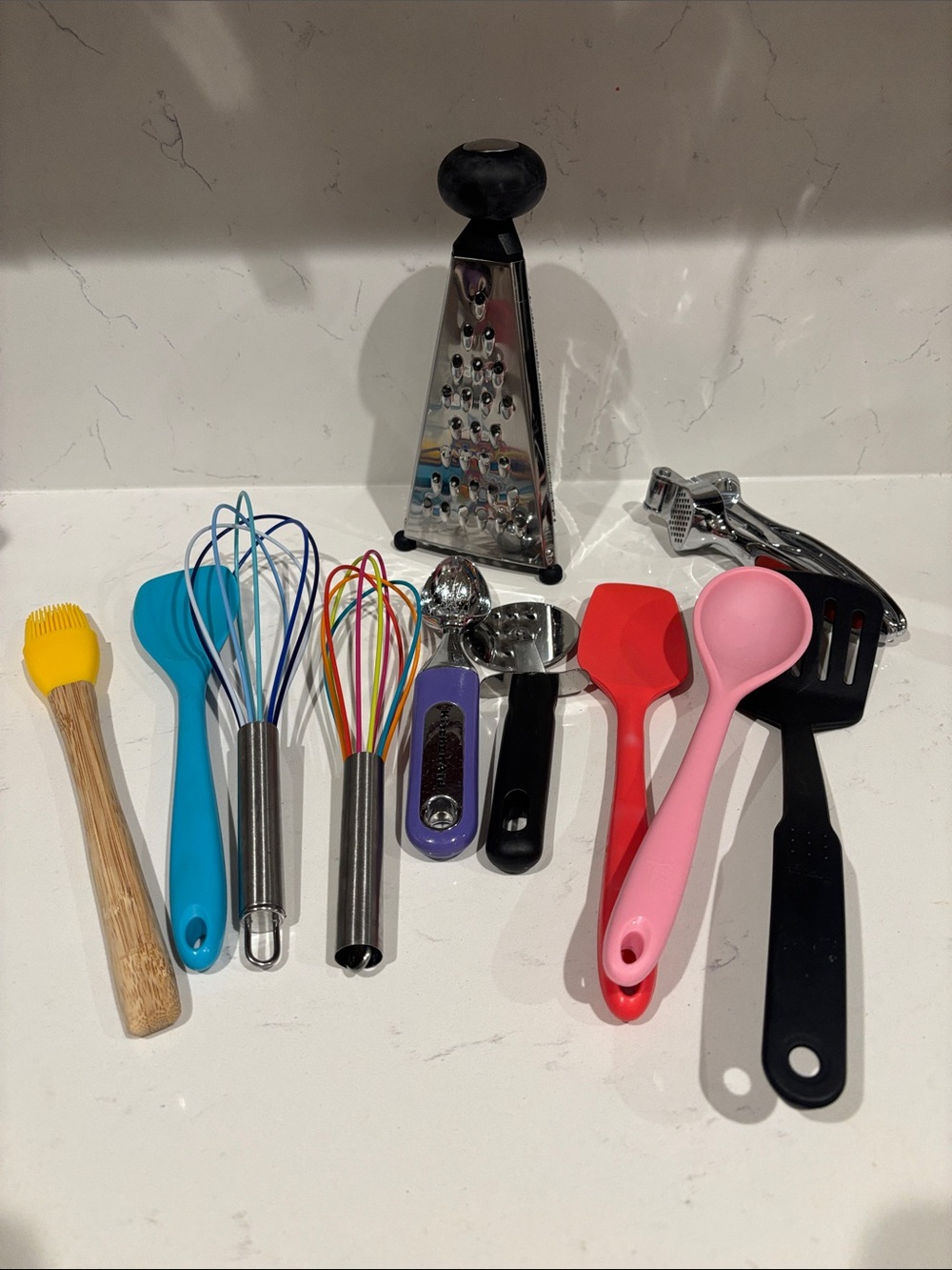 Colorful Silicone and Stainless Steel Kitchen Utensil Set